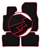 Velour floor mats with red edge for: BMW 3 F31 estate, Touring (2011-2018)