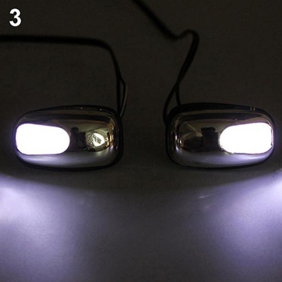 1 Pair Auto LED Light Windshield Windscreen Jet Spray Nozzle Wiper Washer Lamp