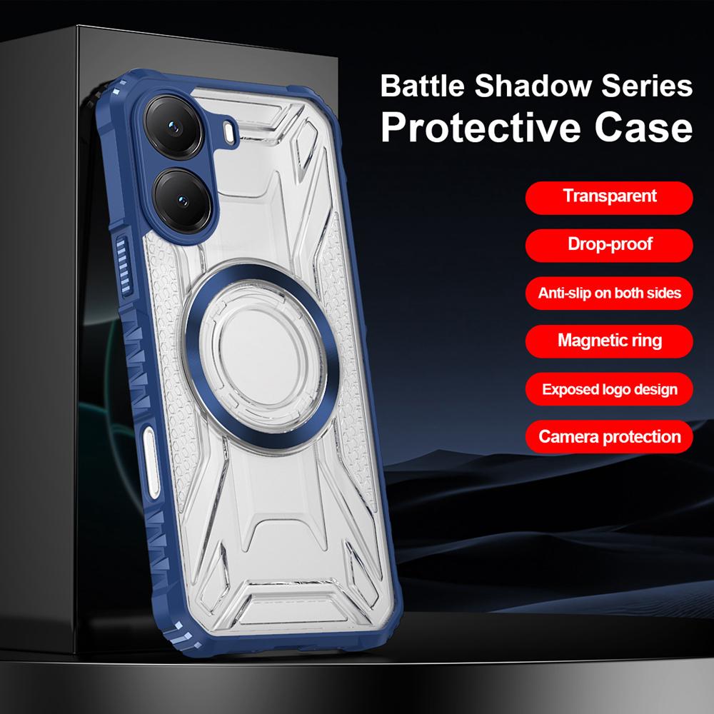 KEYSION Прозрачный магнитный чехол для Xiaomi POCO X7 Pro 5G Мягкий силикон+ПК Сверхпрочный противоударный чехол для телефона для Redmi Turbo 4