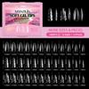 Xiaomi 240pcs Press On Nails 3Styles Mixed 3D Diamond/Fish-Scale/Shell Almond Coffin False Nail Tips Full Cover Extension Fake Nails