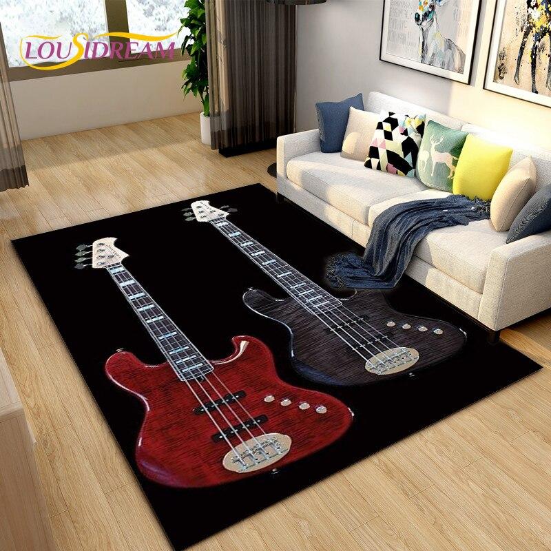 Коврик для классической гитары, электрогитары, баса, коврик для украшения гостиной, спальни, мягкие нескользящие коврики для детских игр