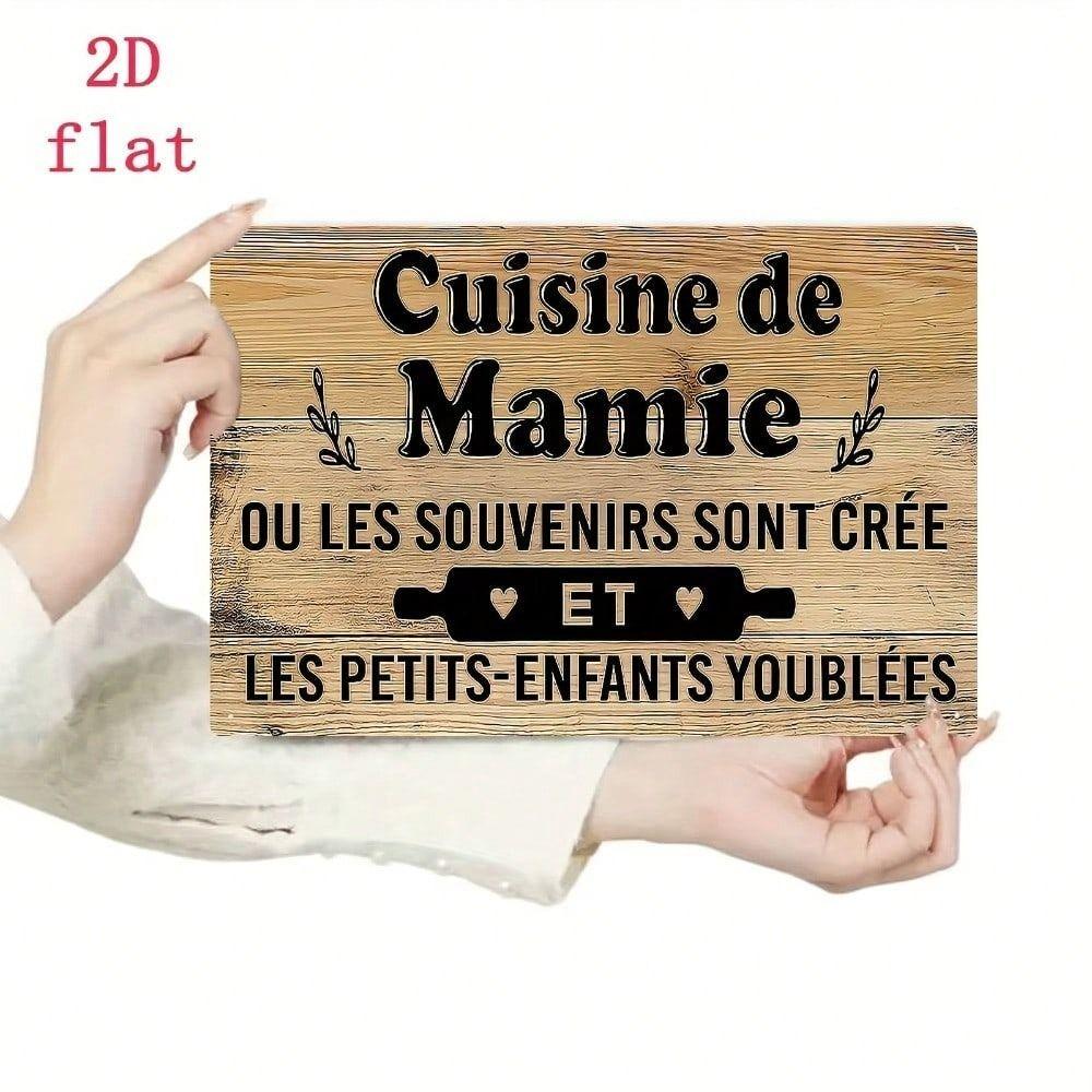 Винтажная французская деревенская кухня жестяная табличка Cuisine De Merie Рустикальный фермерский дом Настенный декор В помещении и на улице Металлическая табличка