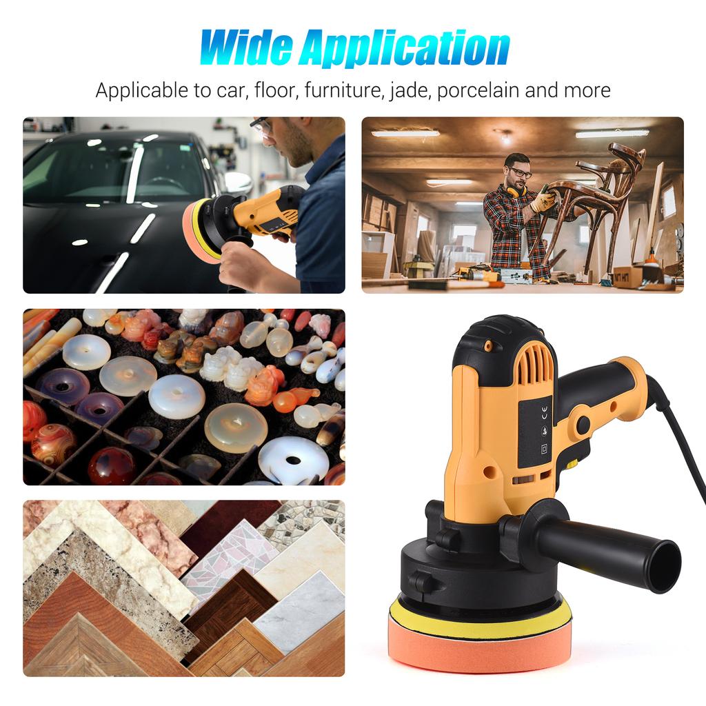 5-inch Electric Car Polisher Kit 700W Auto Car Buffer 600-3700RPM Variable Polishing Machine with