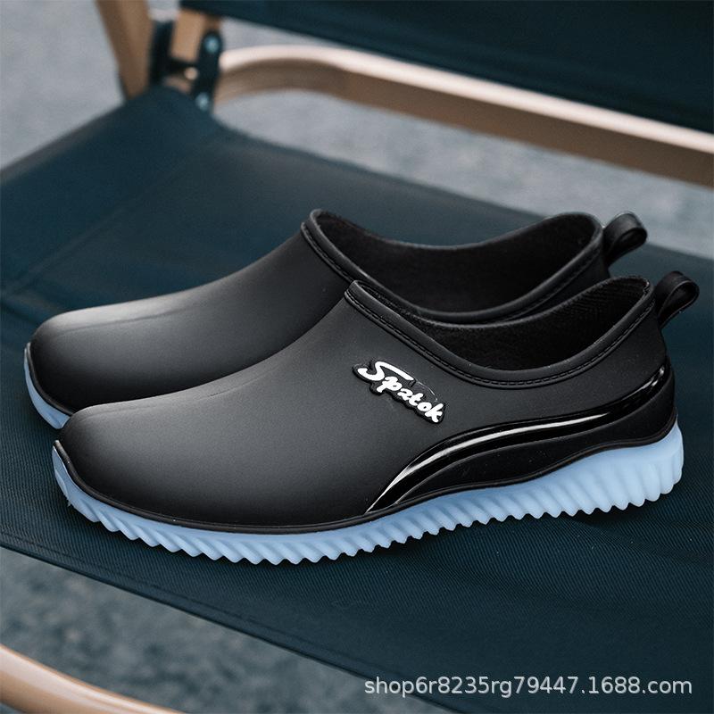 New Shallow Mouth Four-season Rain Shoes Women's Short Tube Non-slip Waterproof Shoes Low-top Work Rubber Shoes