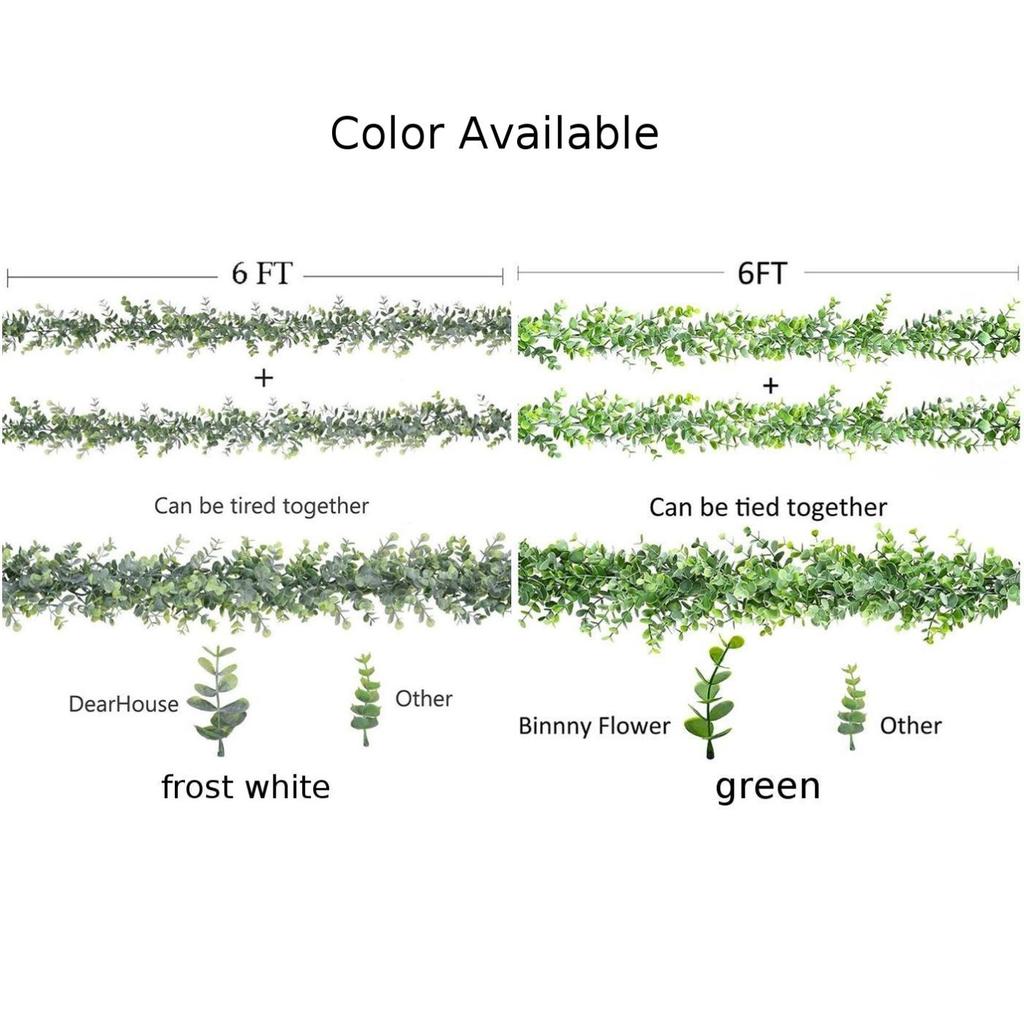 Garland Artificial Eucalyptus Vine Greenery Hanging Home