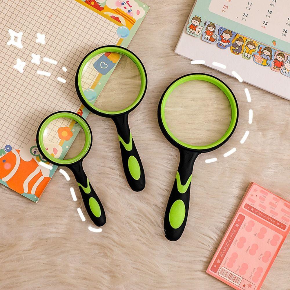 Portable Rubber Handle 10X Magnifying Glass Optical Magnifier Eye Loupe Glass Handheld Magnifier