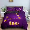 Constellation King Queen Duvet Cover Astrological Bedding Set for Kids Teens Adults Psychedelic Tarot Astrology Soft Quilt Cover