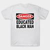 Футболка женская Danger Educated Black Man Harajuku Print Kawaii футболка летняя женская футболка с коротким рукавом топ футболка