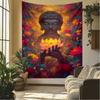 Buddha'S Flower Enlightenment Dharma Polyester Tapestry Room Bedroom Wall Decoration Polyester Wall Hanging