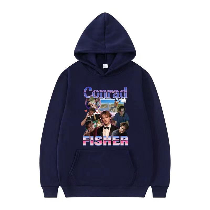 Мужская толстовка с графическим принтом Team Conrad Cousins Beach Худи Conrad Fisher из фильма Y2k с длинным рукавом Удобное Оверсайз Худи