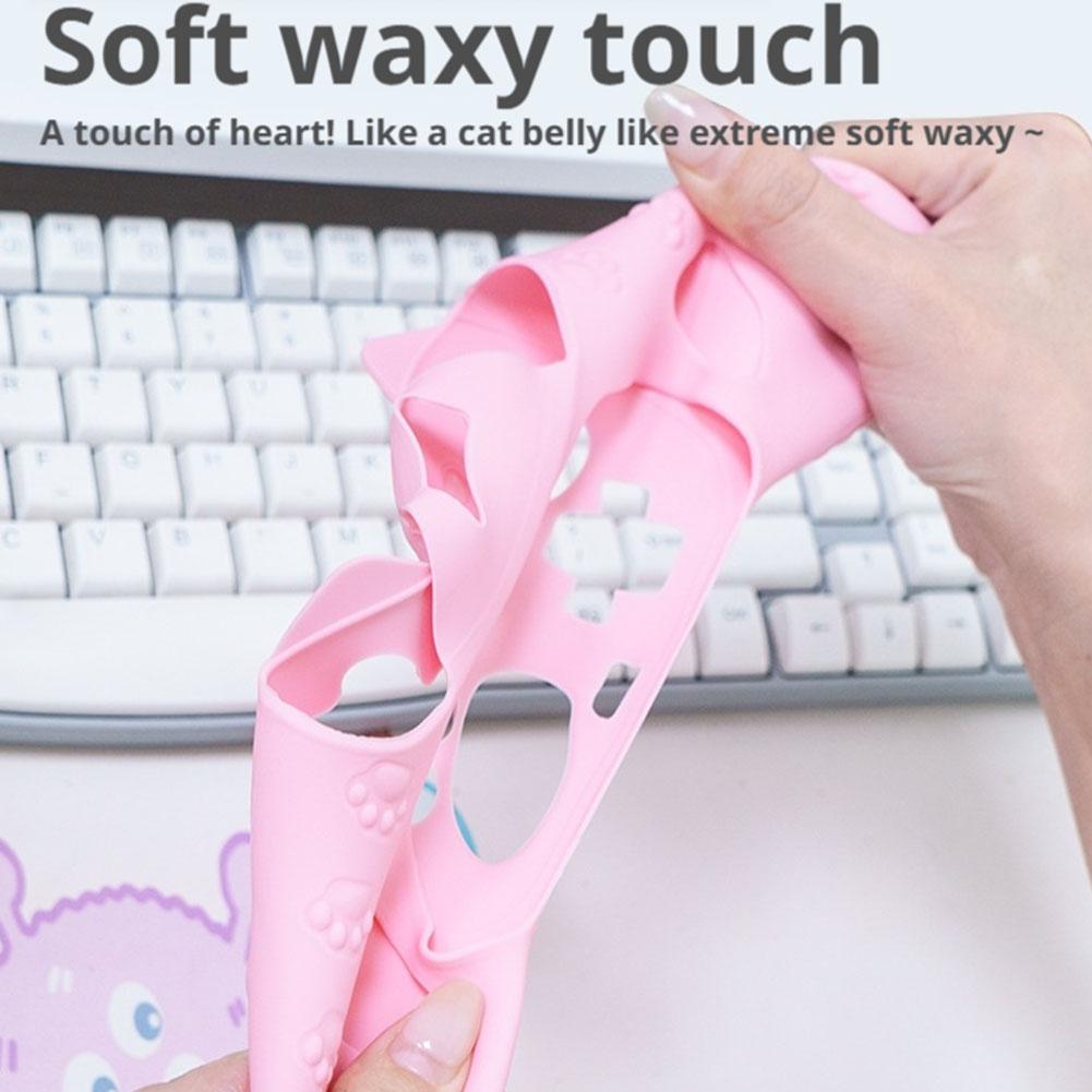 Cat Paw Silicone Soft Shell Gamepad Sticker Skin For Switch 2 Pro/NS2 Pro Game Controller Case Thumb Stick Grip Cap Cover