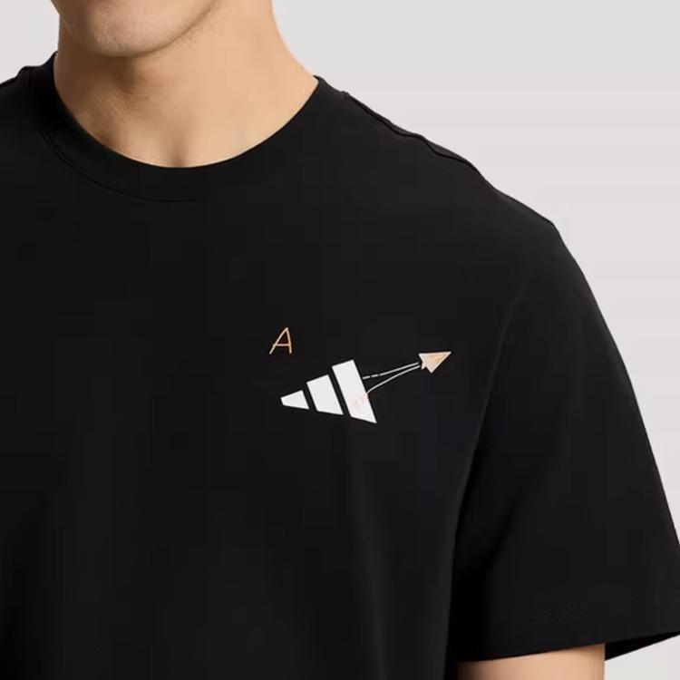 adidas Весна/Осень 25 Спортивный Стиль Жизни Однотонная Футболка с Круглым Вырезом Пуловер Унисекс Топы KX4870