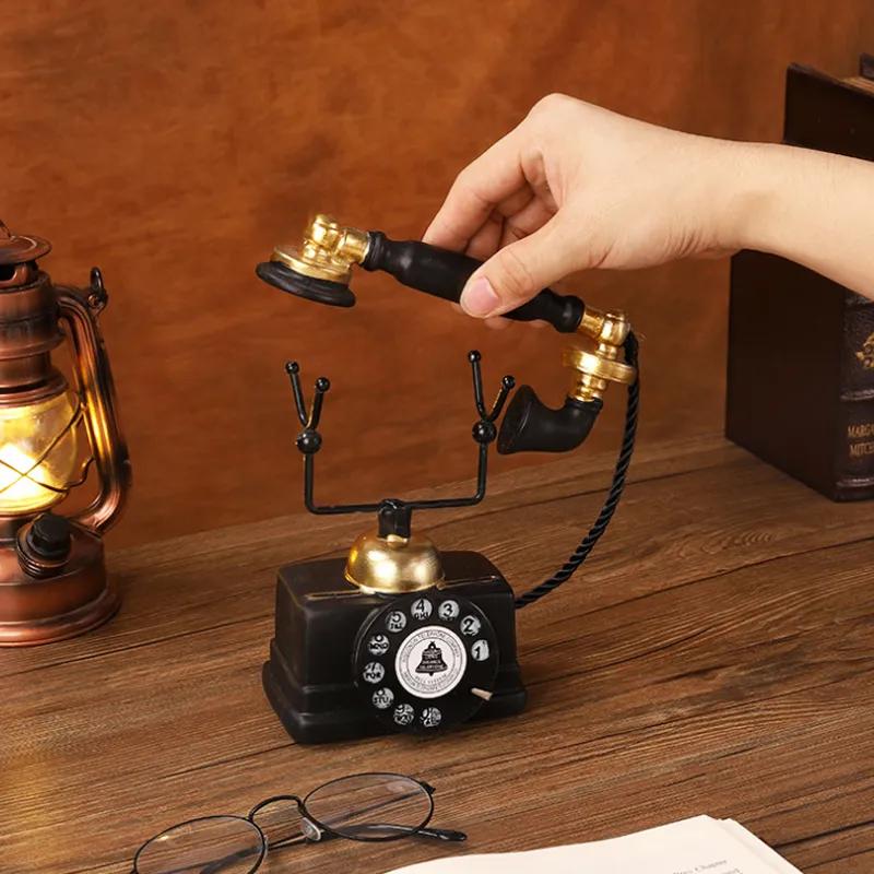 Американский ретро-телефон, витрина для дома, гостиная, винный шкаф, украшение для бара, реквизит для съемки, ностальгическая модель телефона Ya775