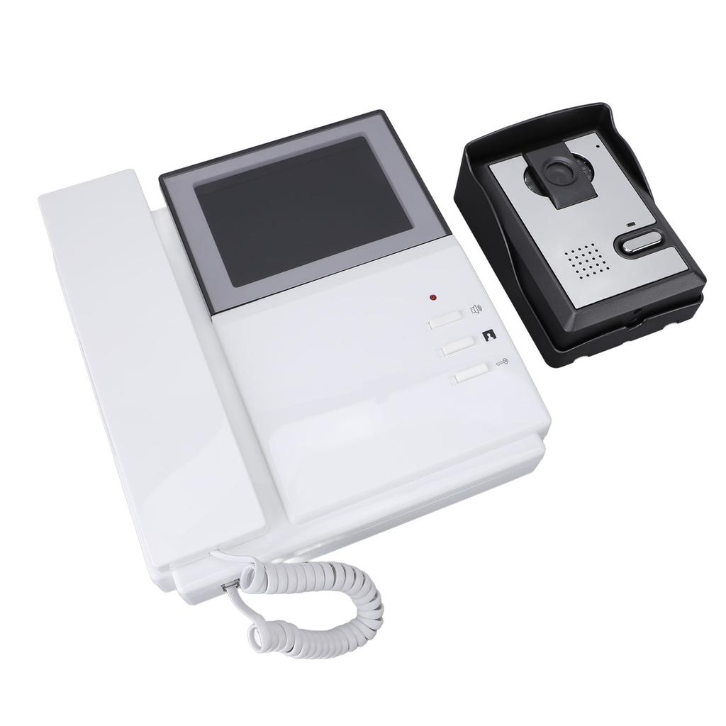 Video Doorbell Intercom System Corded Telephone Type Anti Interference Adjustable Night Vision 4.3