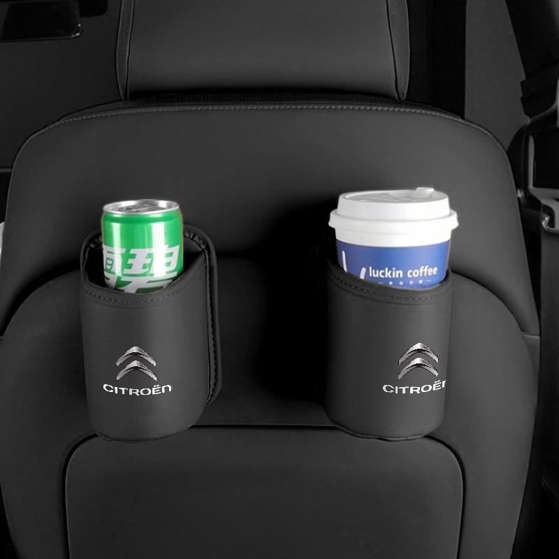 VLKO3 Leather Car Door Cup Holder Drink Storage Bottle Organizer Accessories For Citroen C3 C4 C5 C1 C2 Berlingo Celysee Picasso Xsara