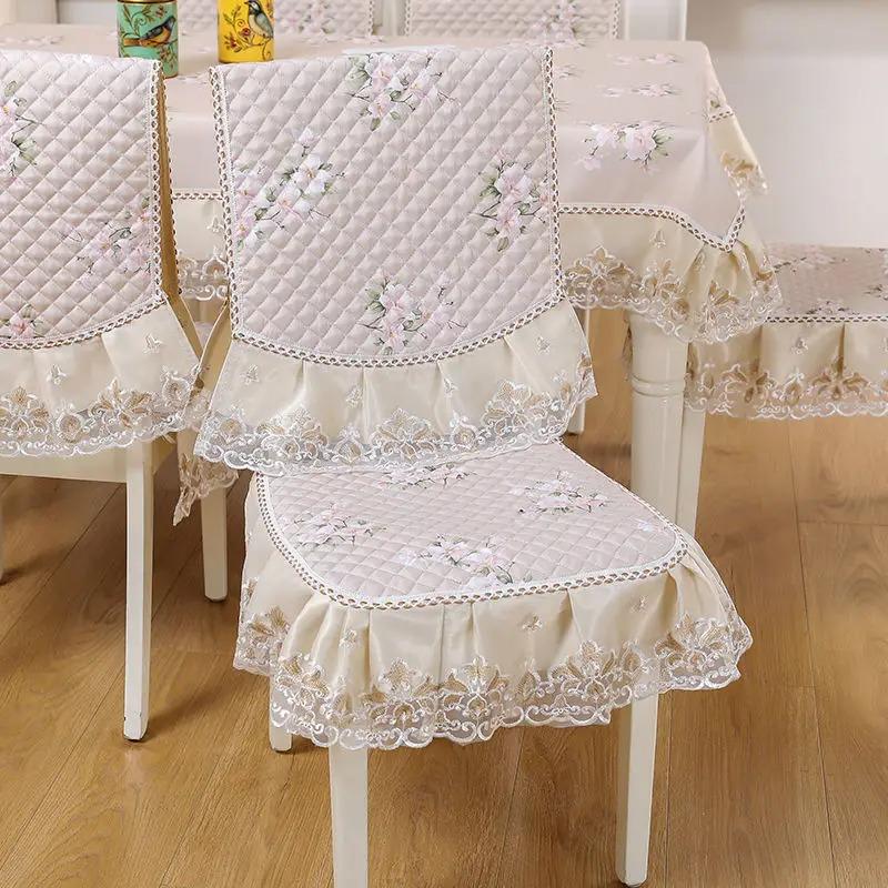 Чехлы на обеденные стулья, домашняя антигрязная подушка, европейский жаккардовый чехол на стул, подушка для домашнего стула, универсальный домашний декор