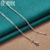 925 Sterling Silver Jewelry 16/18/20/22/24/26/28/30 Inch Side Chain Fashion Necklace