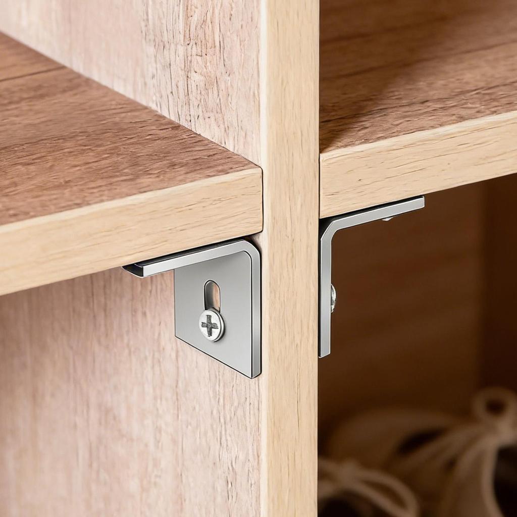 Metal Shelves L Bracket Right Angle Corner Brace Heavy Duty Woodworking Tabletop Connector Brackets Furniture Mounting Fastener