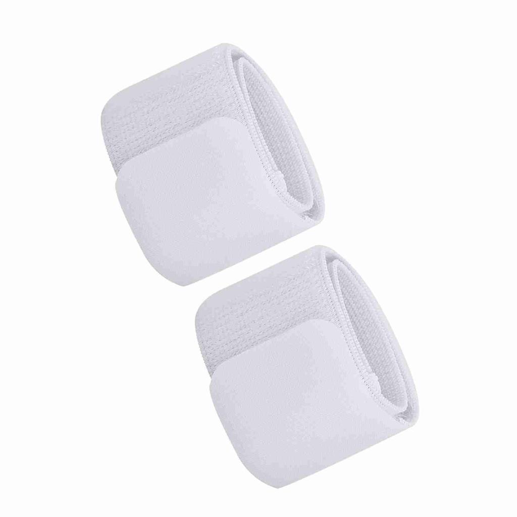 Soccer Shin Guard Fixed Bandage Tape Fastener Shinguard Adjustable Elastic Sports Strap(White)