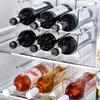 Home Refrigerator Wine and Water Bottle Holders, Stackable Plastic Wine Rack Storage Organizer for Fridge, Cabinet, Pantry