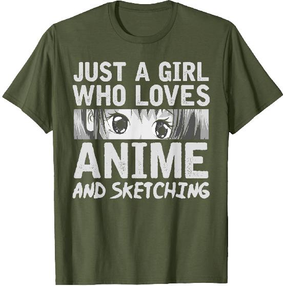Japanese Manga Drawing Otaku Gift Anime Girl T-Shirt