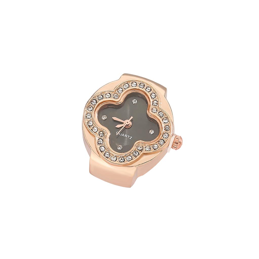 Часы-кольцо Модные квадратные часы в форме кольца Индивидуальность Креативное ретро-кольцо в стиле Электронные часы