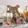1PC Romanticism Print FlAannel Blanket, High quality Comfortable for All Seasons, Home Decor, Warmth and Comfort