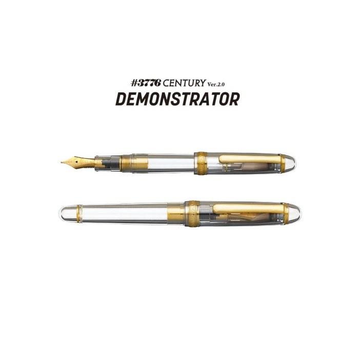 [Platinum] #3776 Century Ver.2.0 Demonstrator PNB-450 #6, Transparent Skeleton, Large, 14K (Bold B), Blue-Black