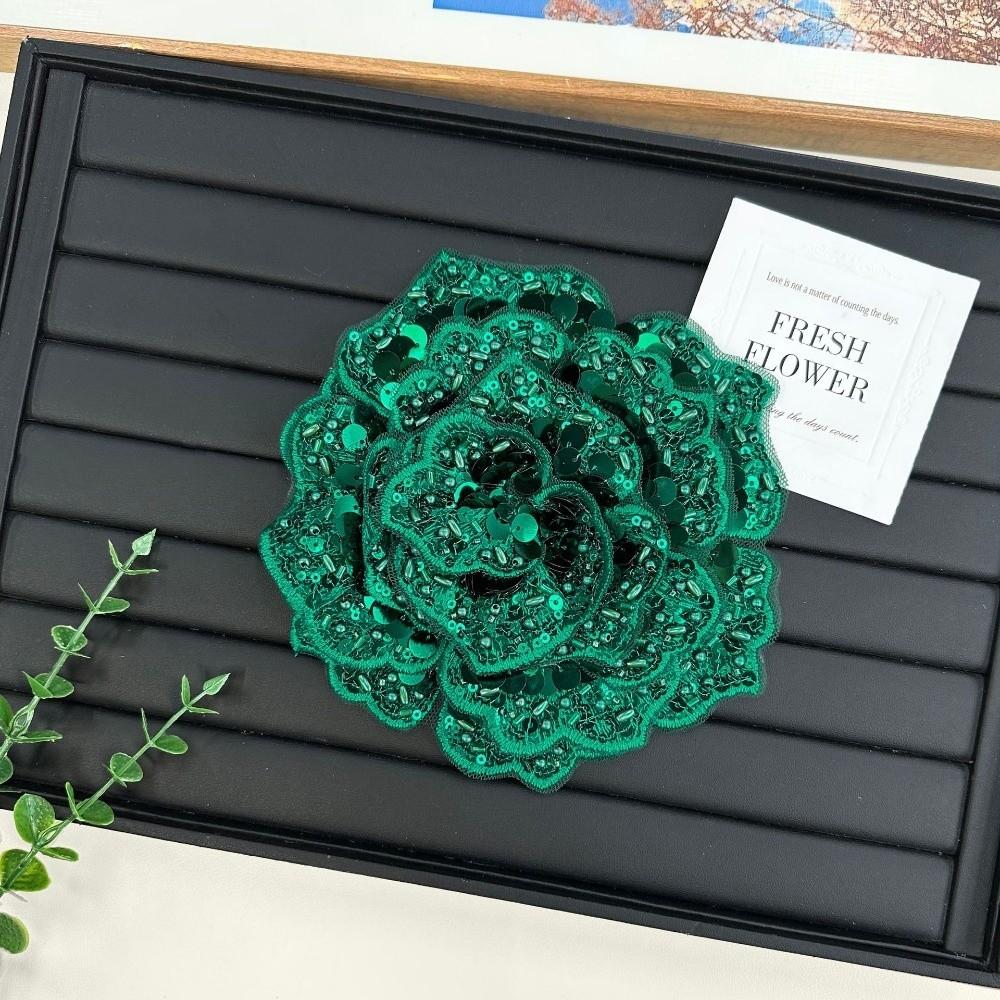 Full Diamond Rose-Shaped Patch Heavy-Duty Large Flower Applique Skirt Corsage Patch  Cloth