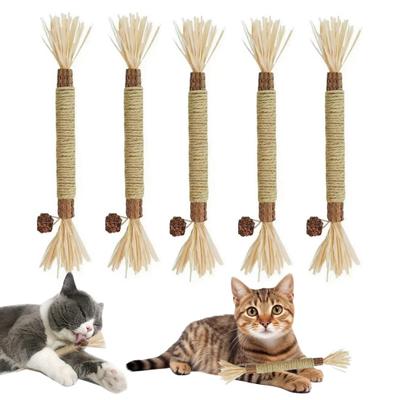 Палочка для жевания для кошек Натуральная палочка из серебряной лозы Кошки Здоровье полости рта Жевательная игрушка Зубная палочка для кошек Котят Лакомства Интерактивная игра Тренировка