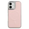 For iPhone 16 Case Compatible with MagSafe Electroplating Edge PU+TPU+PC Phone Back Cover