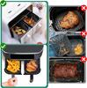 2x Air Fryer Silicone Pot Rectangle Baking Tray Basket Liners Insert Dish UK New