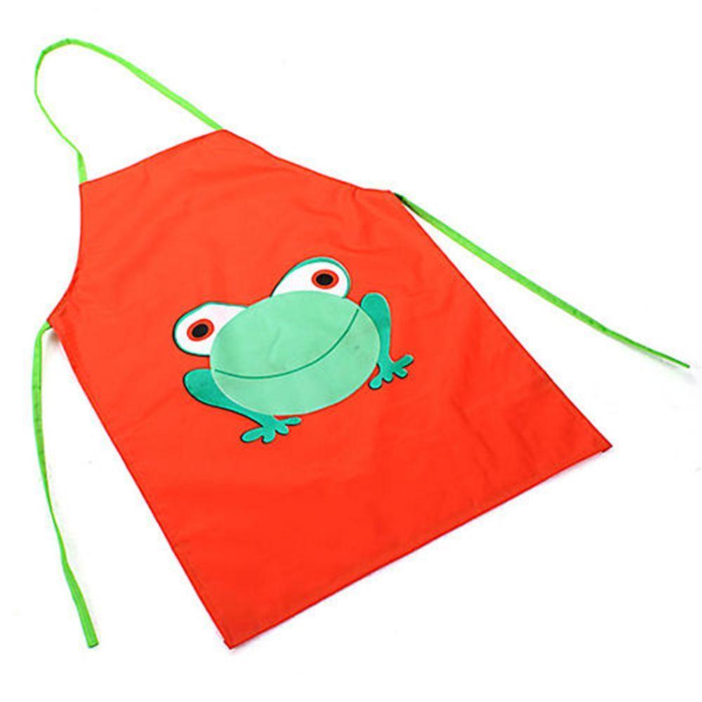 Craft Art Painting Cooking Cute Kids Cartoon Frog Printed Frog Design Apron Children Waterproof