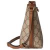 Gucci Тканевая сумка-ведро с покрытием и логотипом-эмблемой GG Мини Женские сумки Бежевый Темно-коричневый 847090-FAEUC-9758