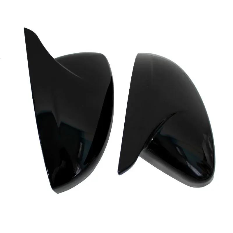 Side Wing Rearview Mirror Cover Cap For Peugeot 208 2020-2025 Peugeot 308 2014-2020 508 2008 Carbon Fiber Black