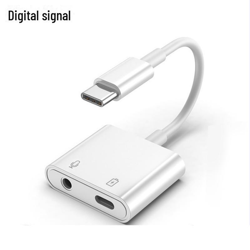 Адаптер для гарнитуры Type-C: Двойная функция: зарядка и аудиозвонки