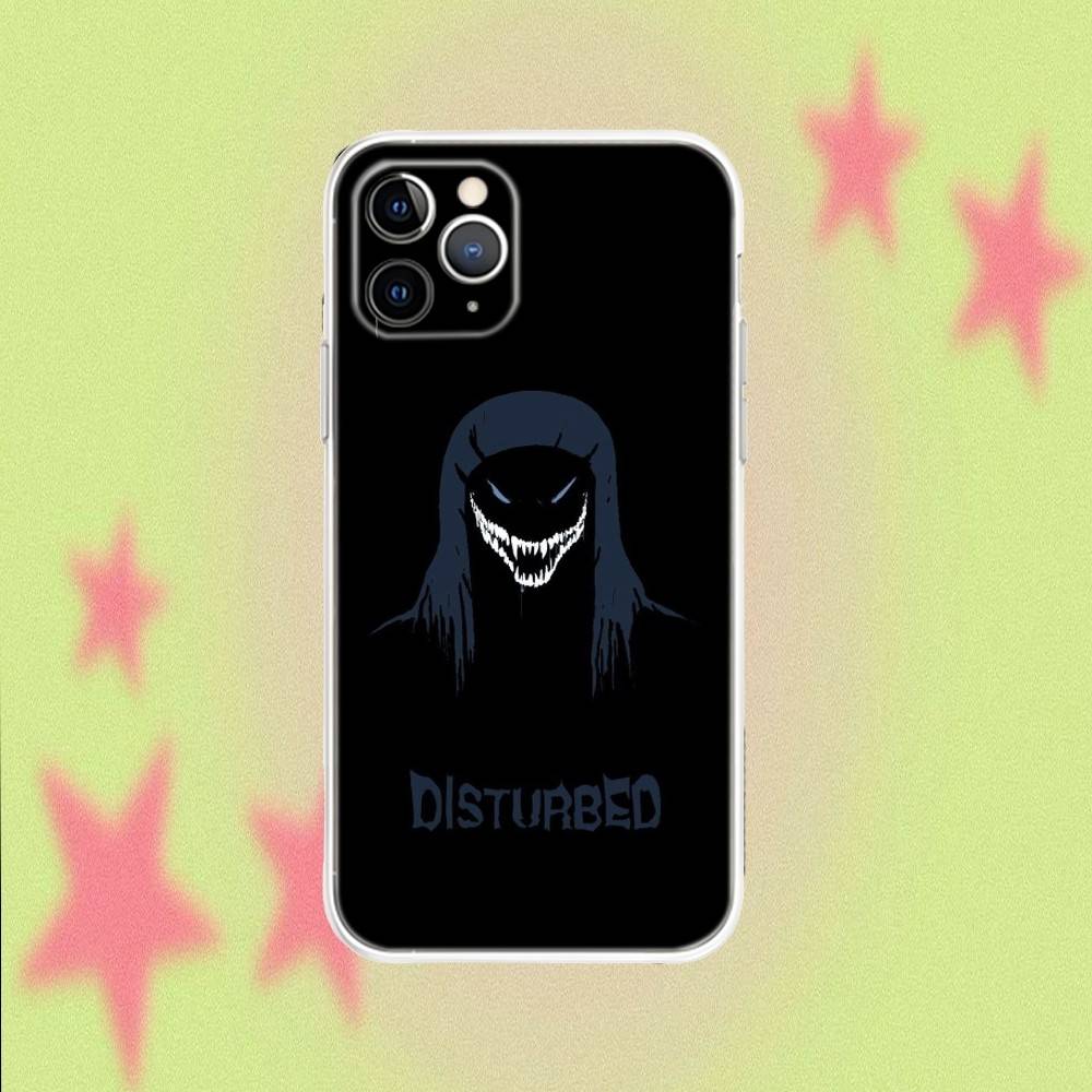 D-Disturbed The Sickness For iPhone 17,16,15,14,13,12,11,Air,X,XR,Pro,Max,Plus Transparent Clear Cover