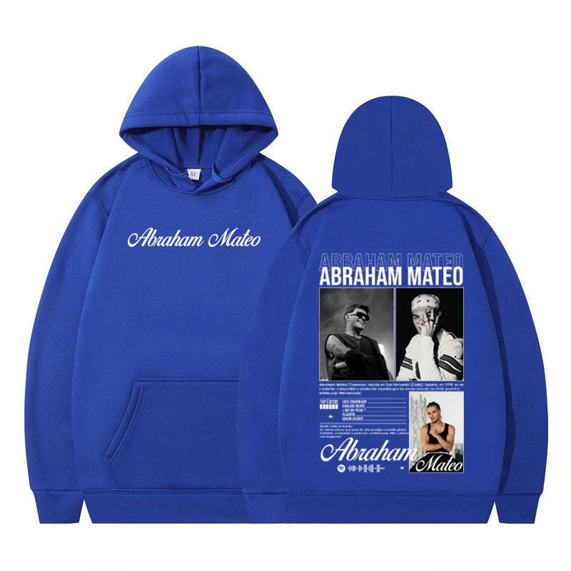 Худи для тура рэпера Abraham Mateo Мужское Женское Хип-хоп Пуловер С длинным рукавом Свободный Повседневный Панк Оверсайз