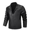 Кожаная куртка мужская куртка модная красивая британская стиль весна новинка ретро воротник стойка повседневная локомотив куртка мужская