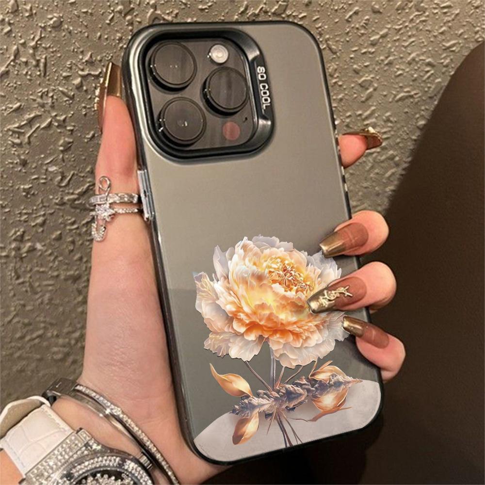 Роскошный защитный чехол Lotus Flower Anti-Drop для iPhone 16 Pro Max 15 14 13 12 11 Pro XR XS X 7 8 Plus с защитным покрытием для объектива