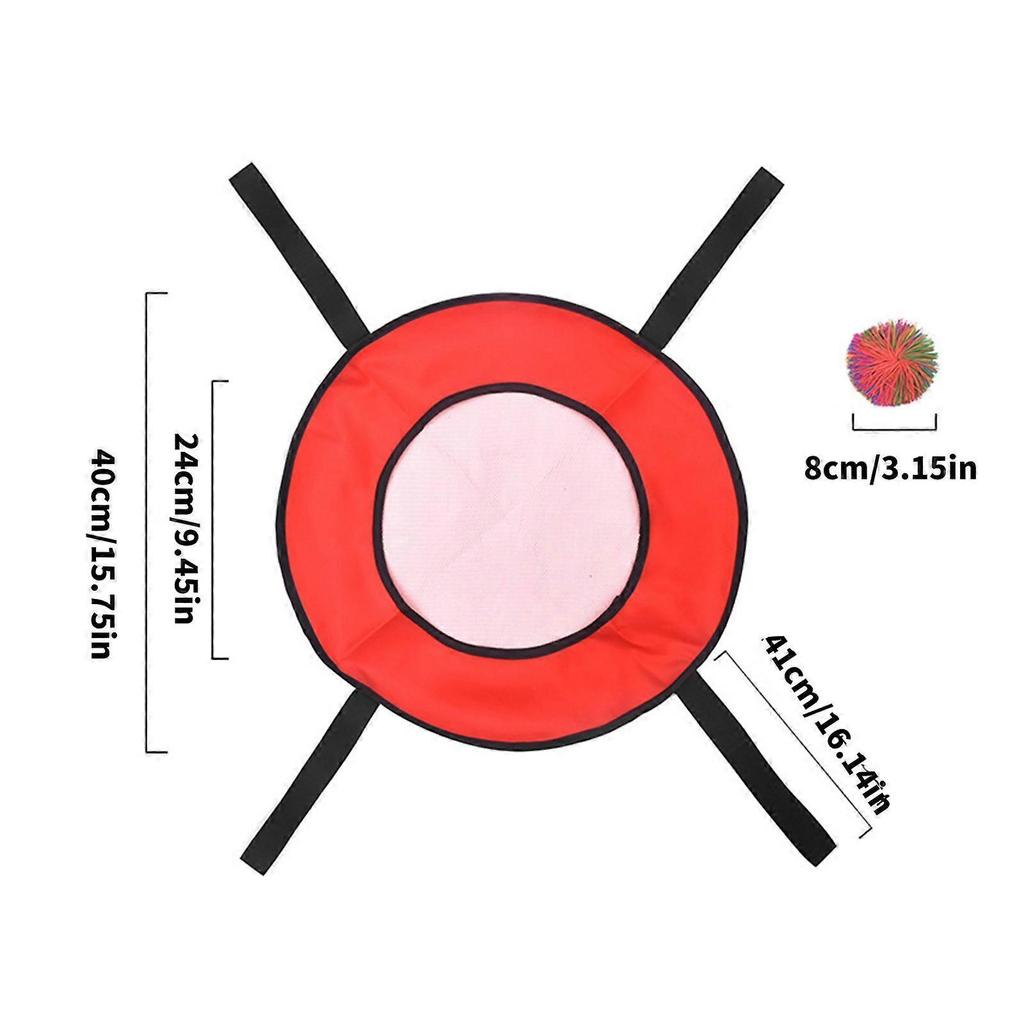 Interactive Toss and Catch Sport Toy Tailgating Roundnet Game Outdoor Bouncy Children Net Bag Toy Catch Game Lawn Game Yellow