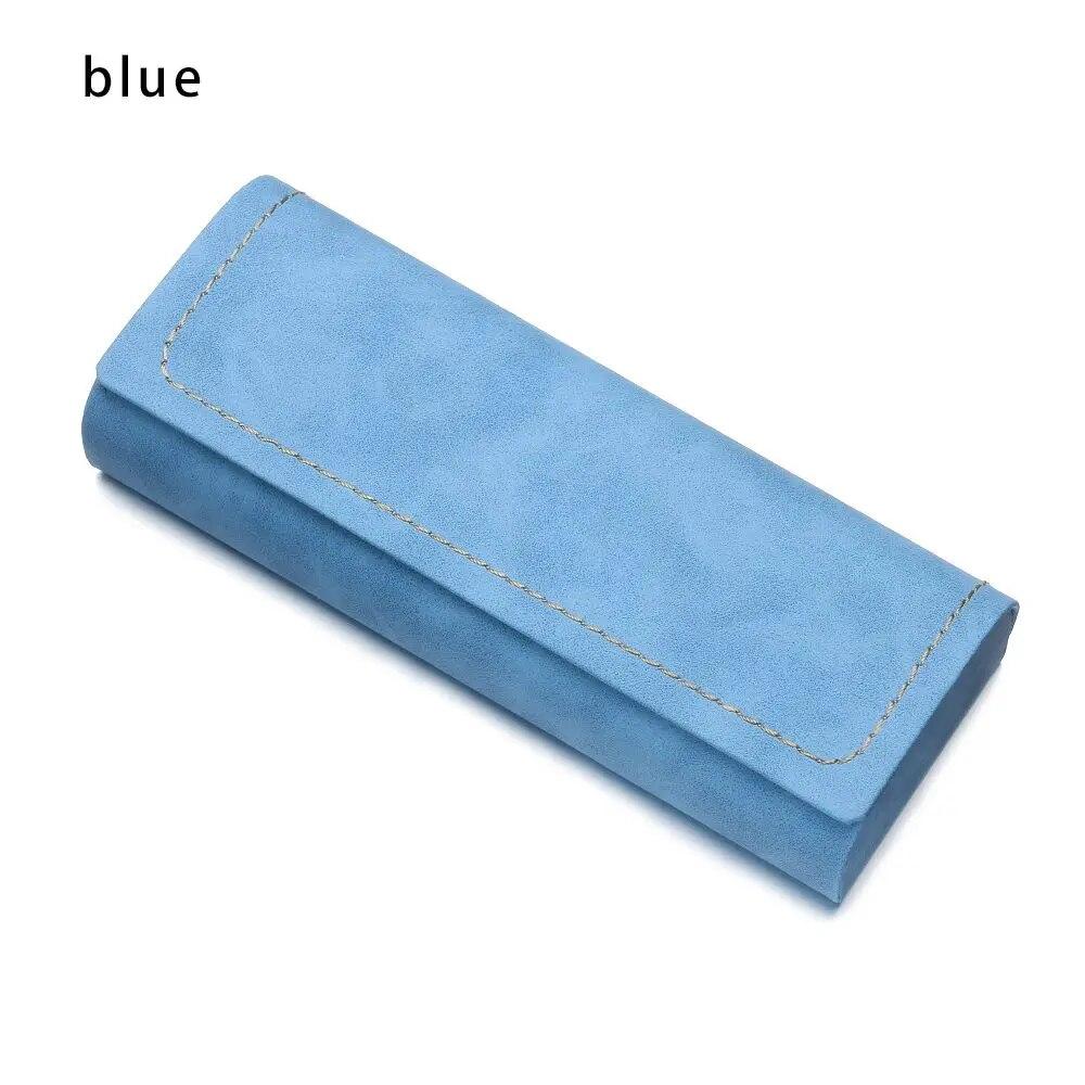 Hot Waterproof Hard Frame Eyeglass Case Leather Glasses Case For Men Women Reading Glasses Box Multicolor Spectacle Cases