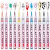 Nail Art Drawing Pen Rich Colors Fine Tip Quick Drying Press Type Leak-proof DIY Tools Nail Color Drawing Liner Dotting Pen Nail Supplies