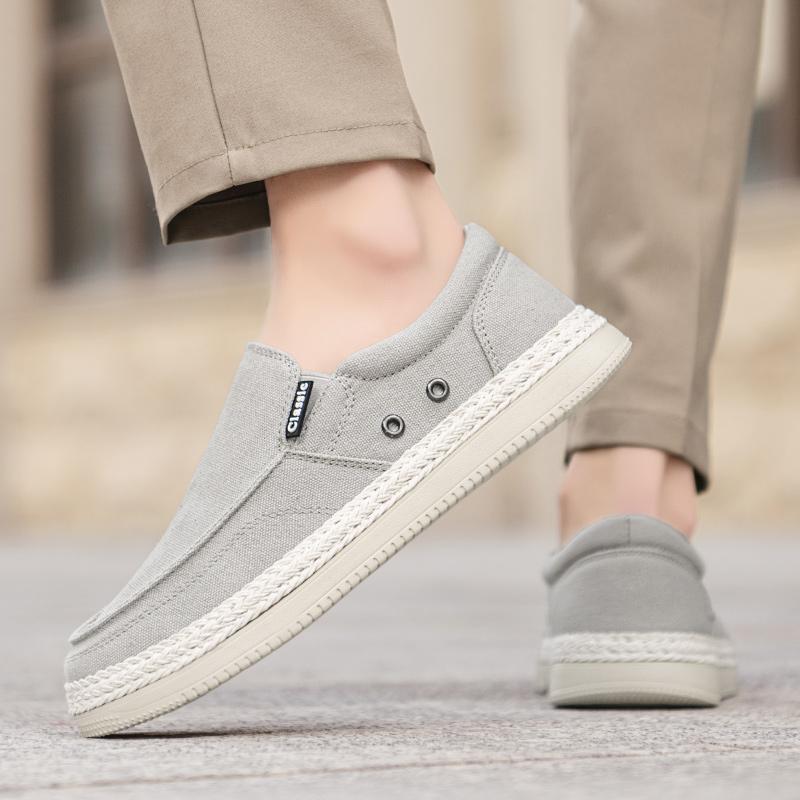 Модные повседневные мужские парусиновые туфли Красивый удобный и дышащий стиль Новая молодежная обувь для повседневной носки в офисе и на отдыхе Легкая