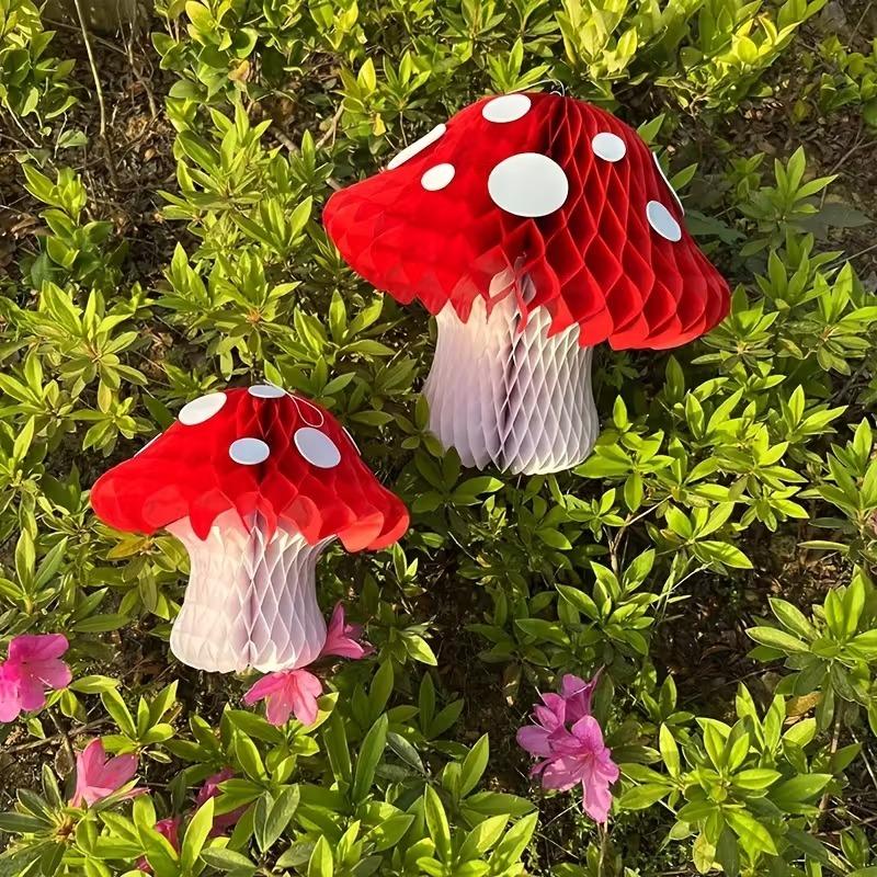 Креативная медовая сотовая грибная шаровая 3D подвесная елочная игрушка для вечеринок в помещении Декор для дня рождения в лесном стиле, свадьбы, украшение джунглей и волшебной страны