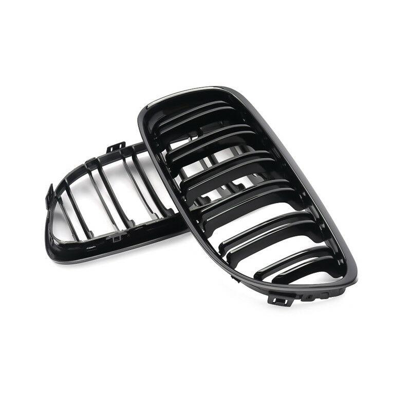 Рифмированная передняя решетка для почек, бампер, одинарная и двойная решетка, подходит для автомобиля BMW 3 серии E90 E91 2009-2012 LCI