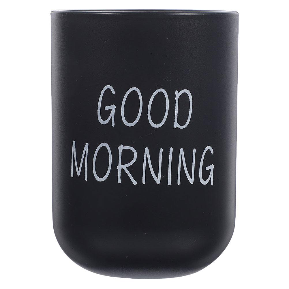 1pcs Black Plastic Bathroom Tumbler Cup Toothbrush Holder For Makeup Brushes Storage Rinse Mug Reusable Travel Tumbler