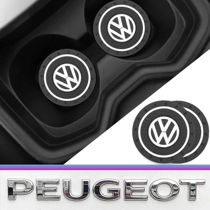 Car Auto Water Cup Slot Non-Slip Mat Accessories Keychain For VW Golf Amarok T5 Phaeton Teramont ID3 Tiguan T-Cross Passat Magot