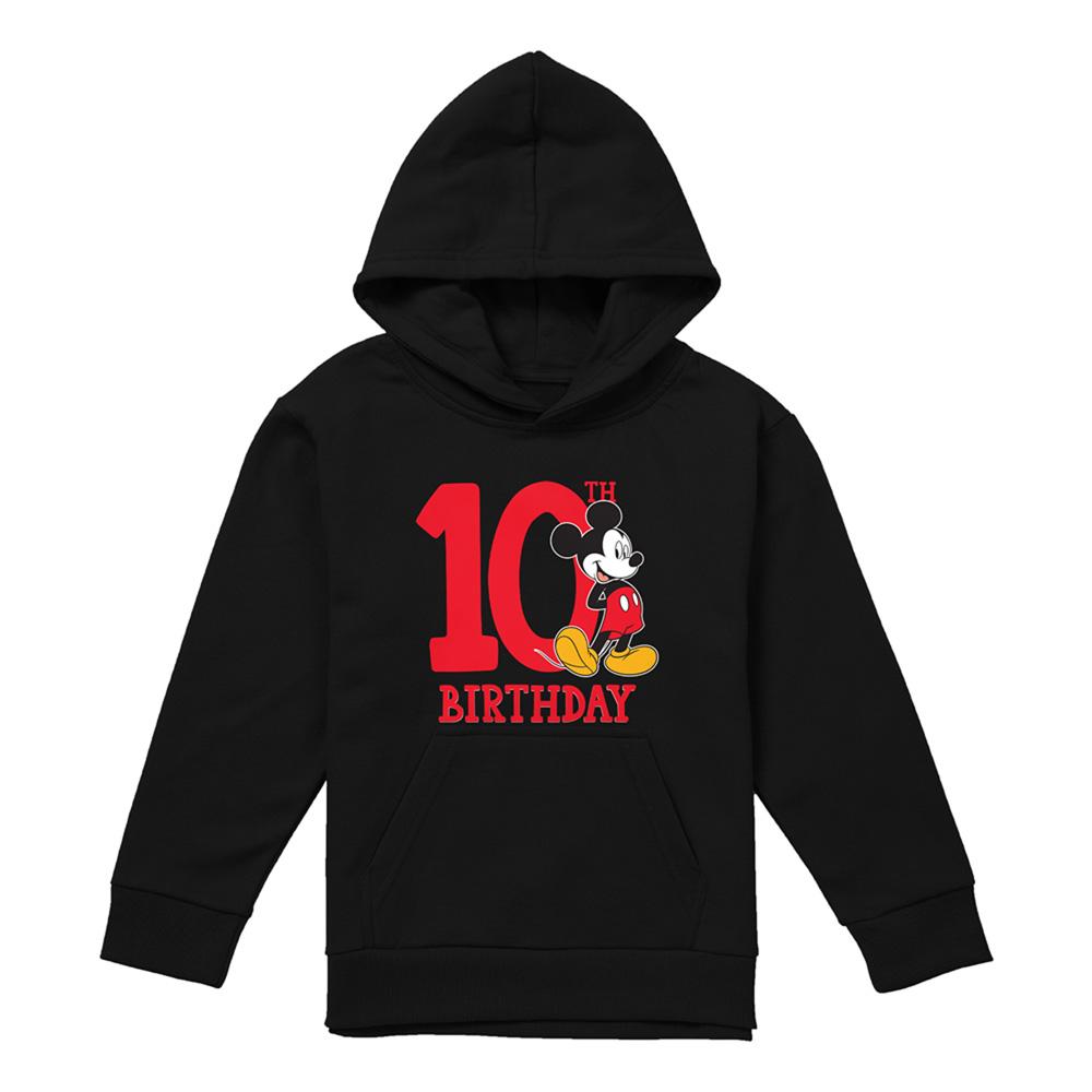 Disney Childrens/Kids Mickey Mouse Shirt 10th Birthday Pullover Hoodie