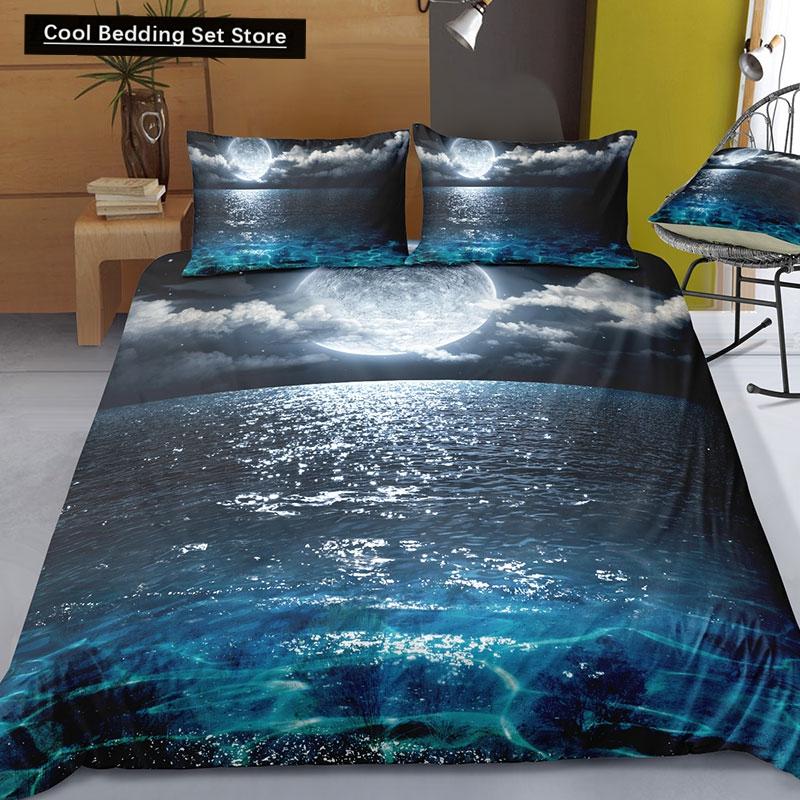 Dream NS современный природный комплект постельного белья 3D цифровая печать пляжная кокосовая роща летняя спальня пододеяльник наволочка комплект постельного белья